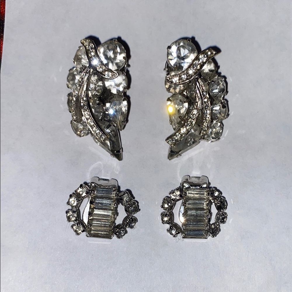 Elegant Silver Crystal Earrings